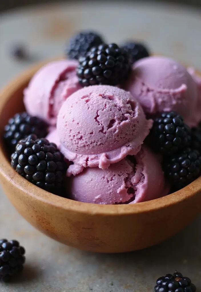 25 Boozy Ice Cream Recipes Adults Will Crave - 13. Blackberry Gin Ice Cream