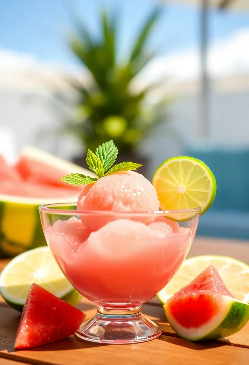 25 Boozy Ice Cream Recipes Adults Will Crave - 15. Spiked Watermelon Sorbet