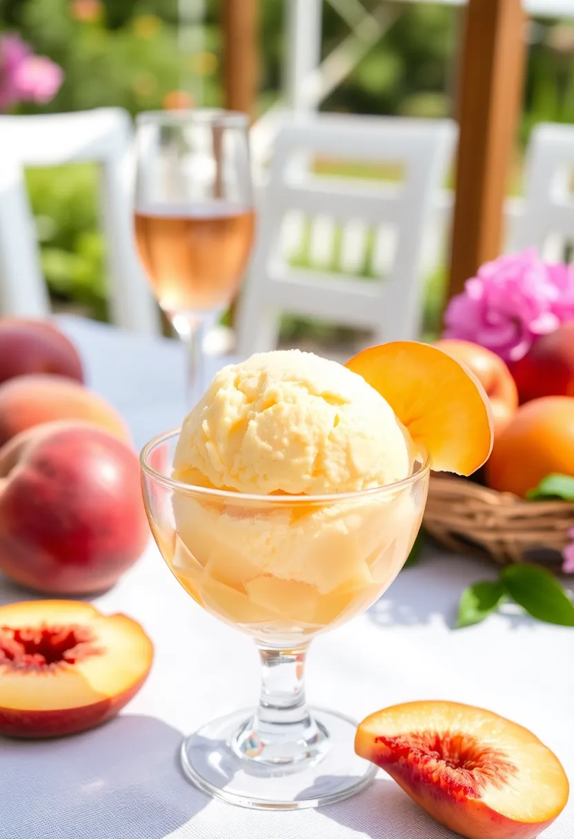 25 Boozy Ice Cream Recipes Adults Will Crave - 19. Peach Bellini Sorbet