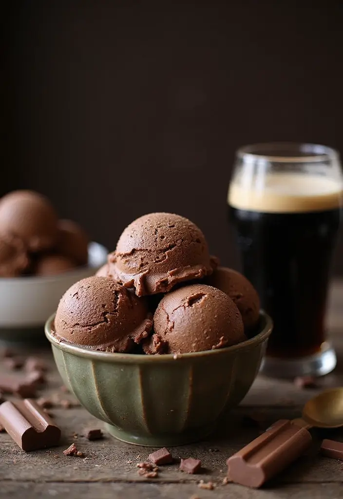 25 Boozy Ice Cream Recipes Adults Will Crave - 7. Chocolate Stout Ice Cream
