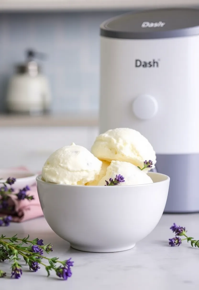 25 Dash Ice Cream Maker Recipes PDF You Need to Save - 13. Lavender Vanilla Ice Cream