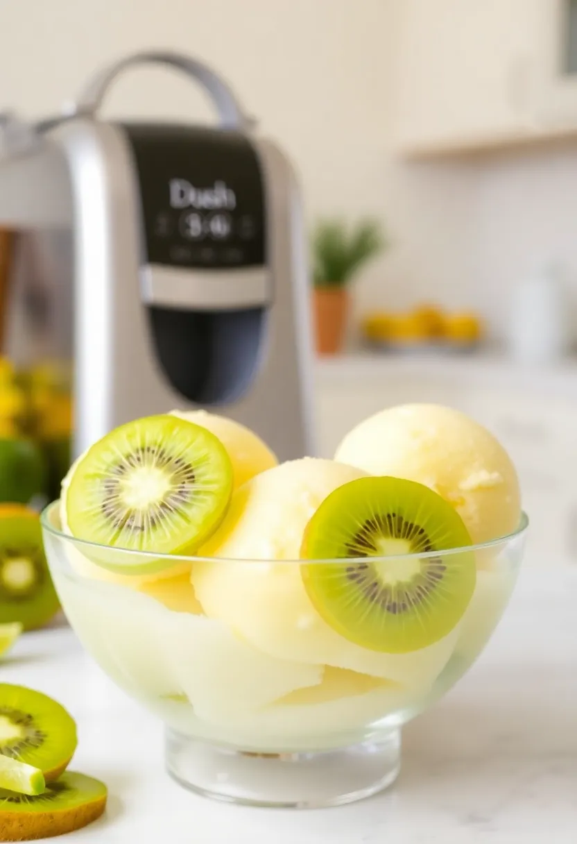 25 Dash Ice Cream Maker Recipes PDF You Need to Save - 18. Kiwi Lime Sorbet