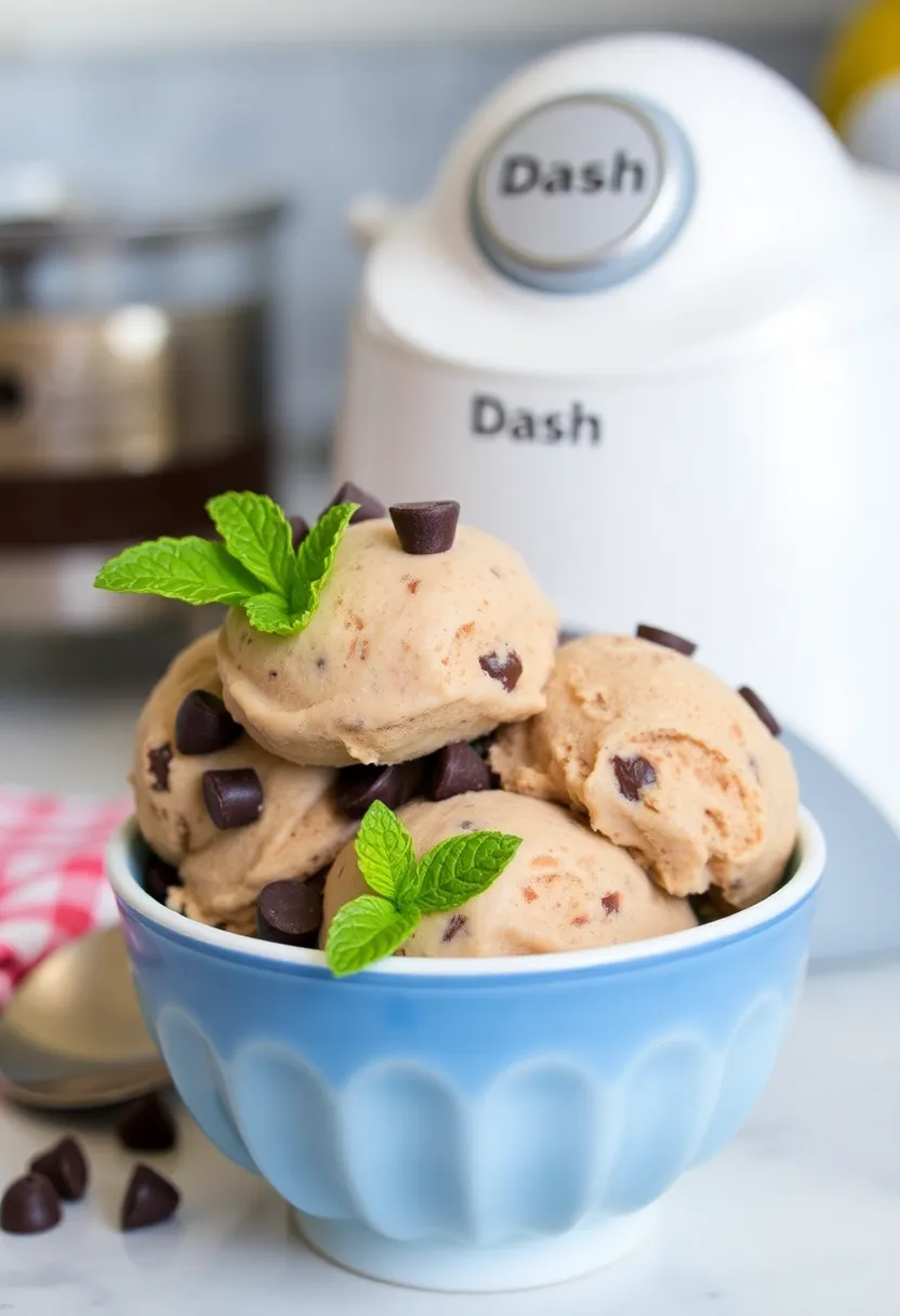 25 Dash Ice Cream Maker Recipes PDF You Need to Save - 8. Chocolate Mint Chip Ice Cream