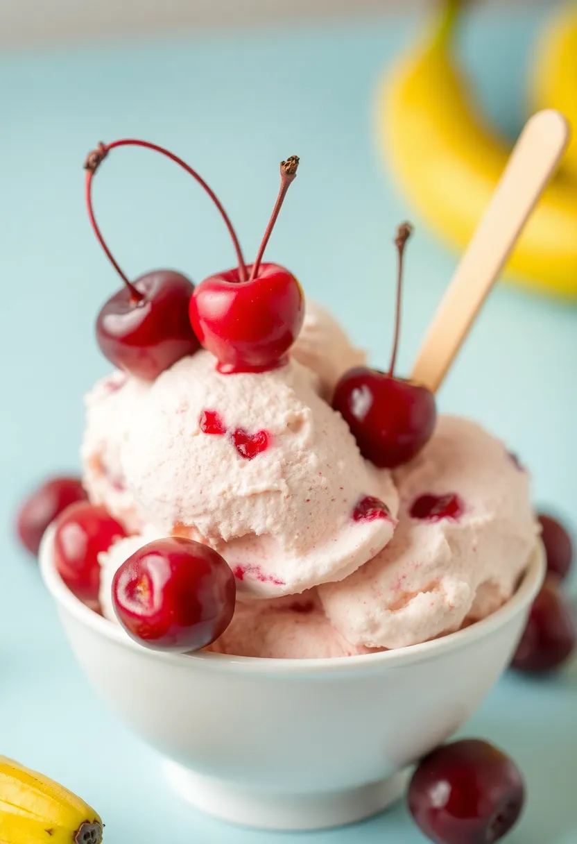 25 Delicious Keto Banana Ice Cream Recipes to Satisfy Your Sweet Tooth 24 25 Delicious Keto Banana Ice Cream Recipes to Satisfy Your Sweet Tooth - 24. Cherry Banana Ice Cream