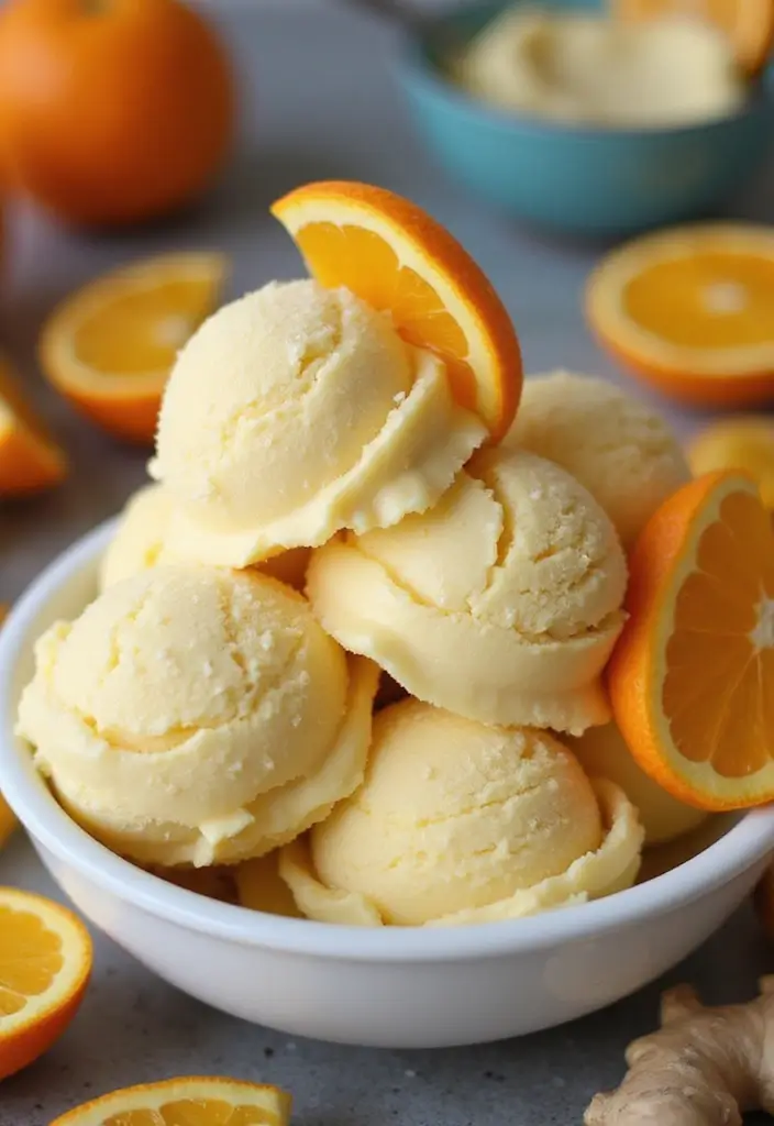25 Easy and Creamy Ninja Blender Ice Cream Recipes 25 25 Easy and Creamy Ninja Blender Ice Cream Recipes - 25. Orange Ginger Zing