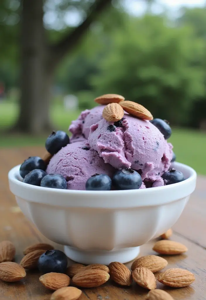 25 Easy and Creamy Ninja Blender Ice Cream Recipes 4 25 Easy and Creamy Ninja Blender Ice Cream Recipes - 4. Blueberry Almond Dream