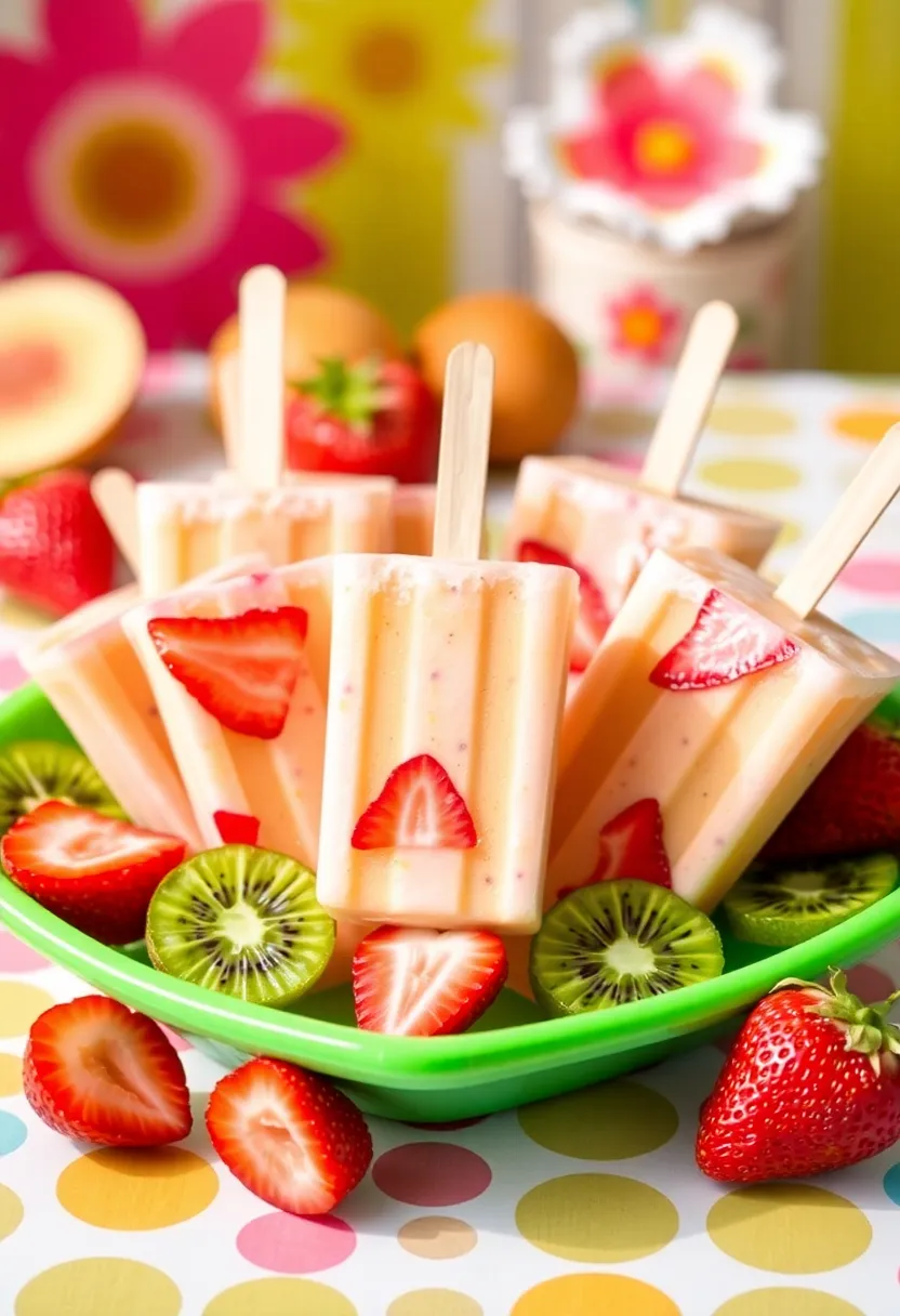 25 Fun and Refreshing Ice Cream Popsicle Recipes for Kids 10 25 Fun and Refreshing Ice Cream Popsicle Recipes for Kids - 10. Kiwi Strawberry Popsicles
