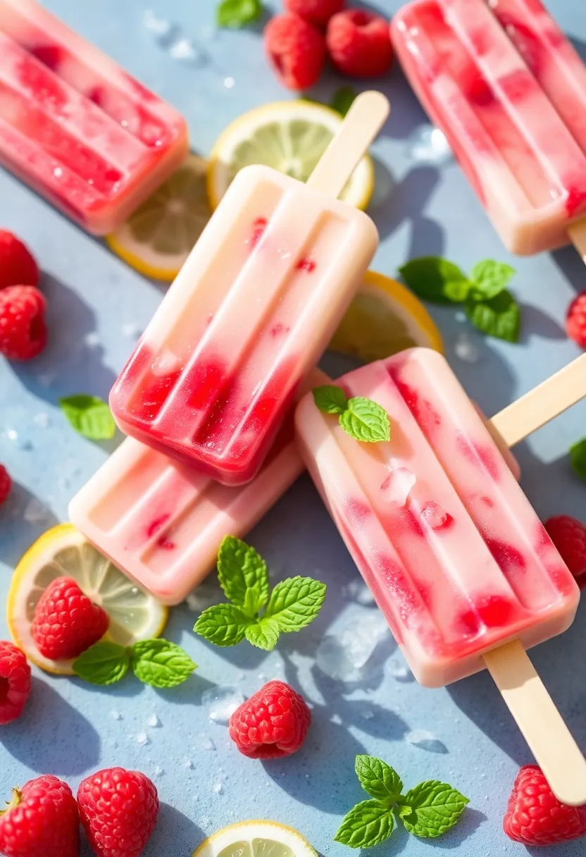 25 Fun and Refreshing Ice Cream Popsicle Recipes for Kids 15 25 Fun and Refreshing Ice Cream Popsicle Recipes for Kids - 15. Raspberry Lemon Mint Popsicles