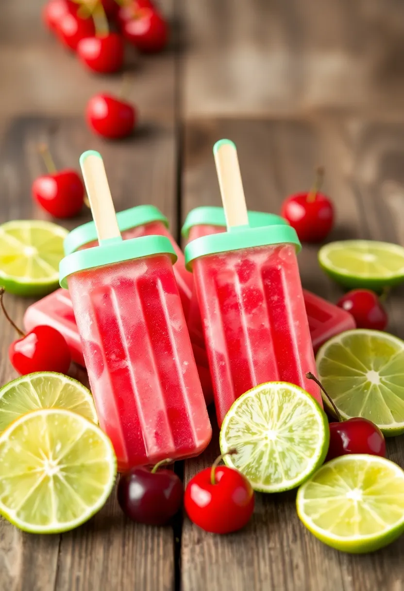 25 Fun and Refreshing Ice Cream Popsicle Recipes for Kids 16 25 Fun and Refreshing Ice Cream Popsicle Recipes for Kids - 16. Cherry Limeade Popsicles