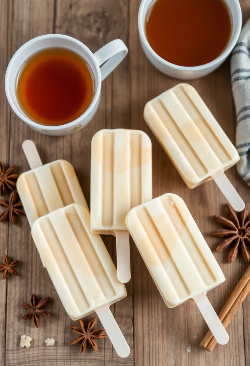 25 Fun and Refreshing Ice Cream Popsicle Recipes for Kids 17 25 Fun and Refreshing Ice Cream Popsicle Recipes for Kids - 17. Vanilla Chai Popsicles