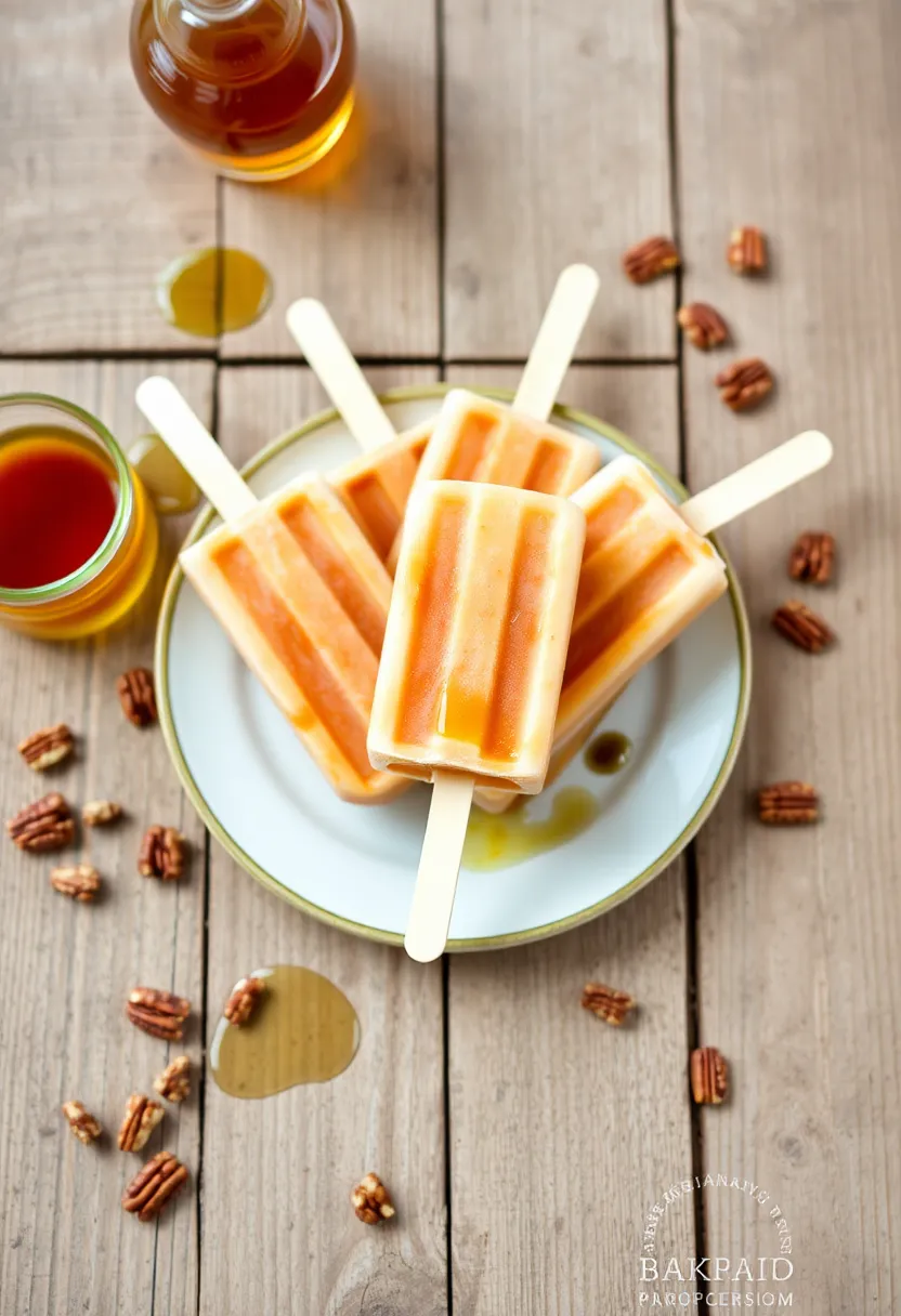 25 Fun and Refreshing Ice Cream Popsicle Recipes for Kids 19 25 Fun and Refreshing Ice Cream Popsicle Recipes for Kids - 19. Maple Pecan Popsicles
