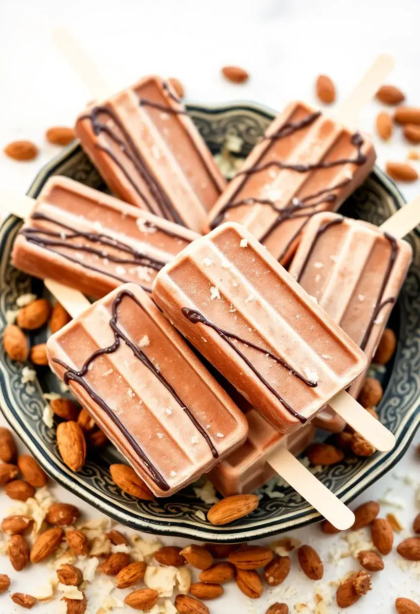 25 Fun and Refreshing Ice Cream Popsicle Recipes for Kids 25 25 Fun and Refreshing Ice Cream Popsicle Recipes for Kids - 25. Almond Joy Popsicles