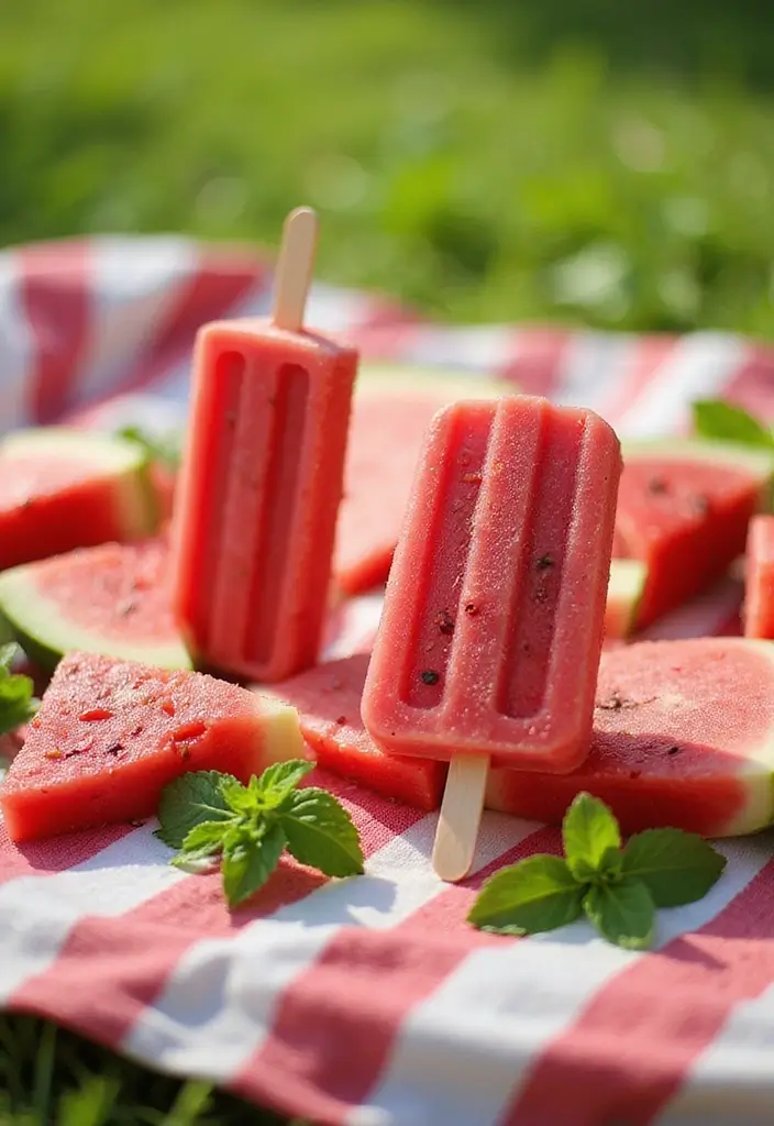 25 Fun and Refreshing Ice Cream Popsicle Recipes for Kids 3 25 Fun and Refreshing Ice Cream Popsicle Recipes for Kids - 3. Watermelon Mint Popsicles