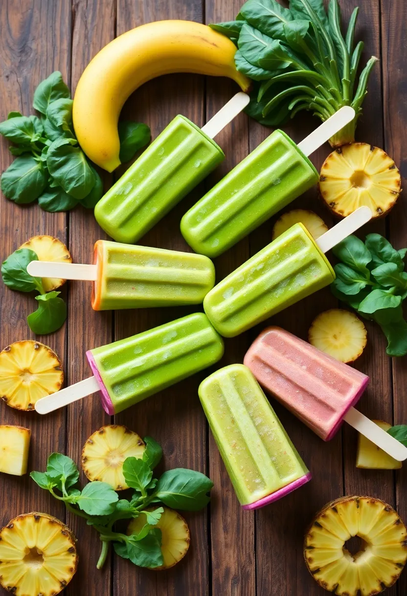 25 Fun and Refreshing Ice Cream Popsicle Recipes for Kids 5 25 Fun and Refreshing Ice Cream Popsicle Recipes for Kids - 5. Green Smoothie Popsicles