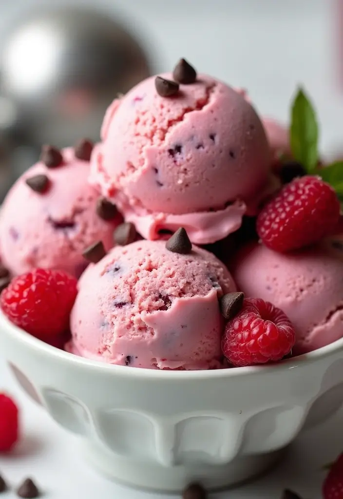 25 Healthy Fruit Ice Cream Recipes Naturally Sweet 5 25 Healthy Fruit Ice Cream Recipes Naturally Sweet - 5. Raspberry Chocolate Chip Ice Cream