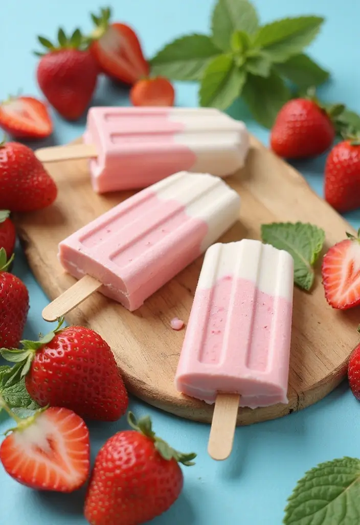 25 Ice Cream Dessert Recipes Family Approved 3 25 Ice Cream Dessert Recipes Family Approved - 3. Strawberry Yogurt Popsicles