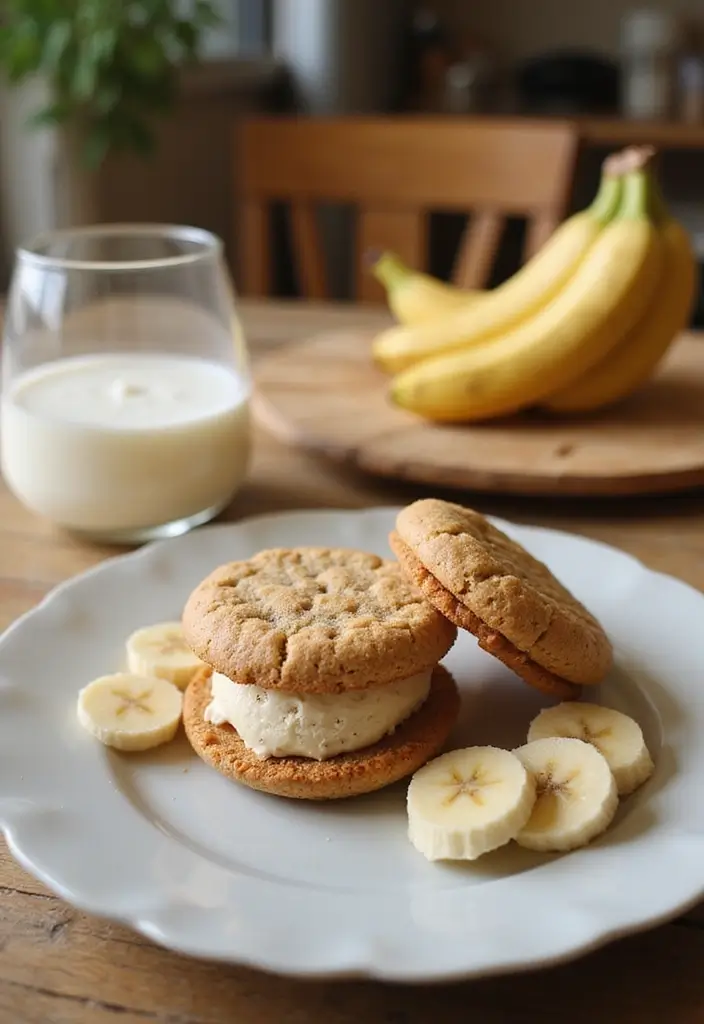 25 Ice Cream Dessert Recipes Family Approved 4 25 Ice Cream Dessert Recipes Family Approved - 4. Peanut Butter Banana Ice Cream Sandwiches