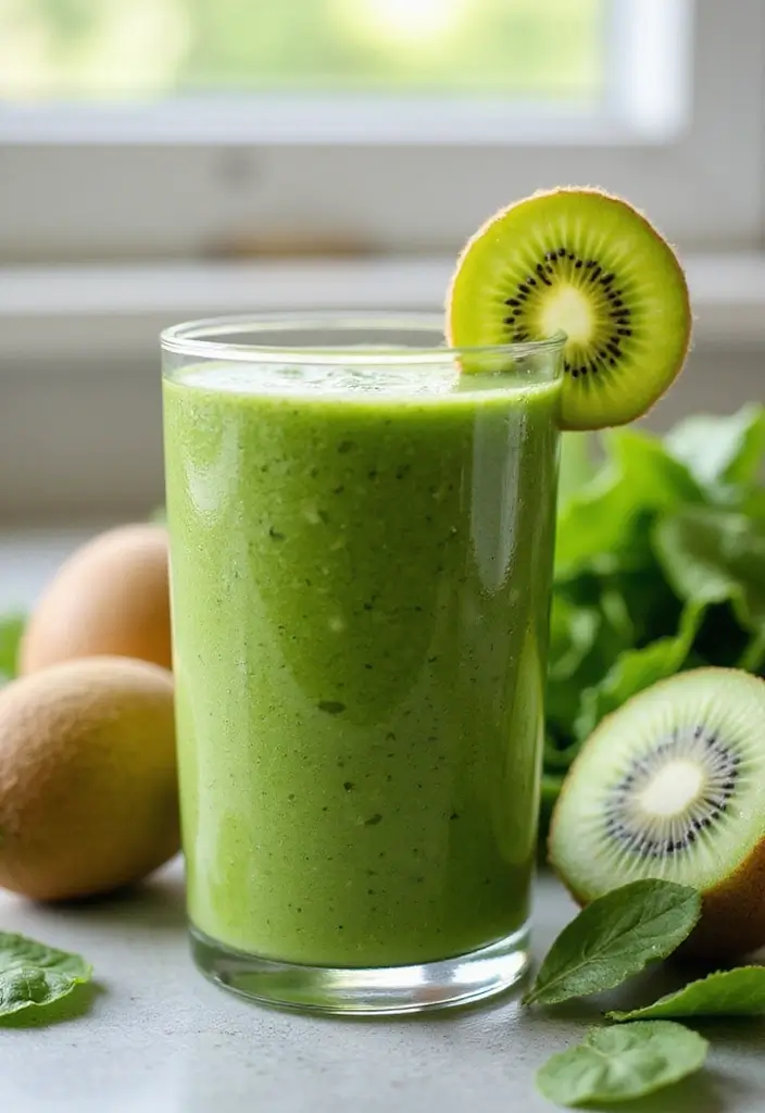 25 Ice Cream Smoothie Recipes Perfect for Summer 6 25 Ice Cream Smoothie Recipes Perfect for Summer - 6. Kiwi Spinach Smoothie