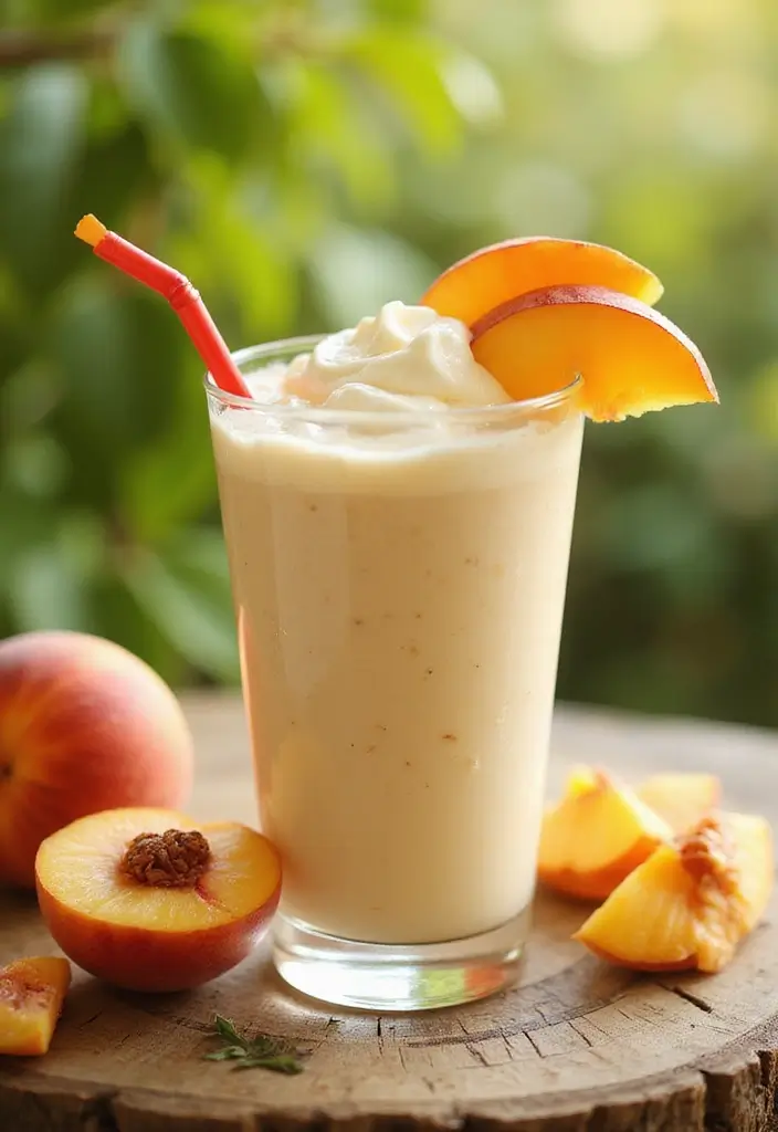 25 Ice Cream Smoothie Recipes Perfect for Summer 8 25 Ice Cream Smoothie Recipes Perfect for Summer - 8. Peaches and Cream Smoothie
