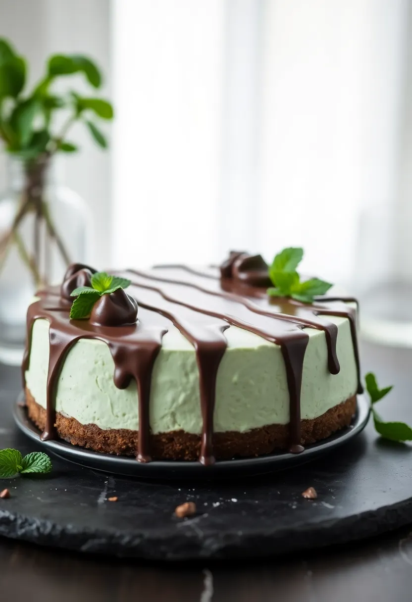 25 Mint Ice Cream Dessert Recipes That Refresh Your Day 15 25 Mint Ice Cream Dessert Recipes That Refresh Your Day - 15. Mint Ice Cream Cheesecake