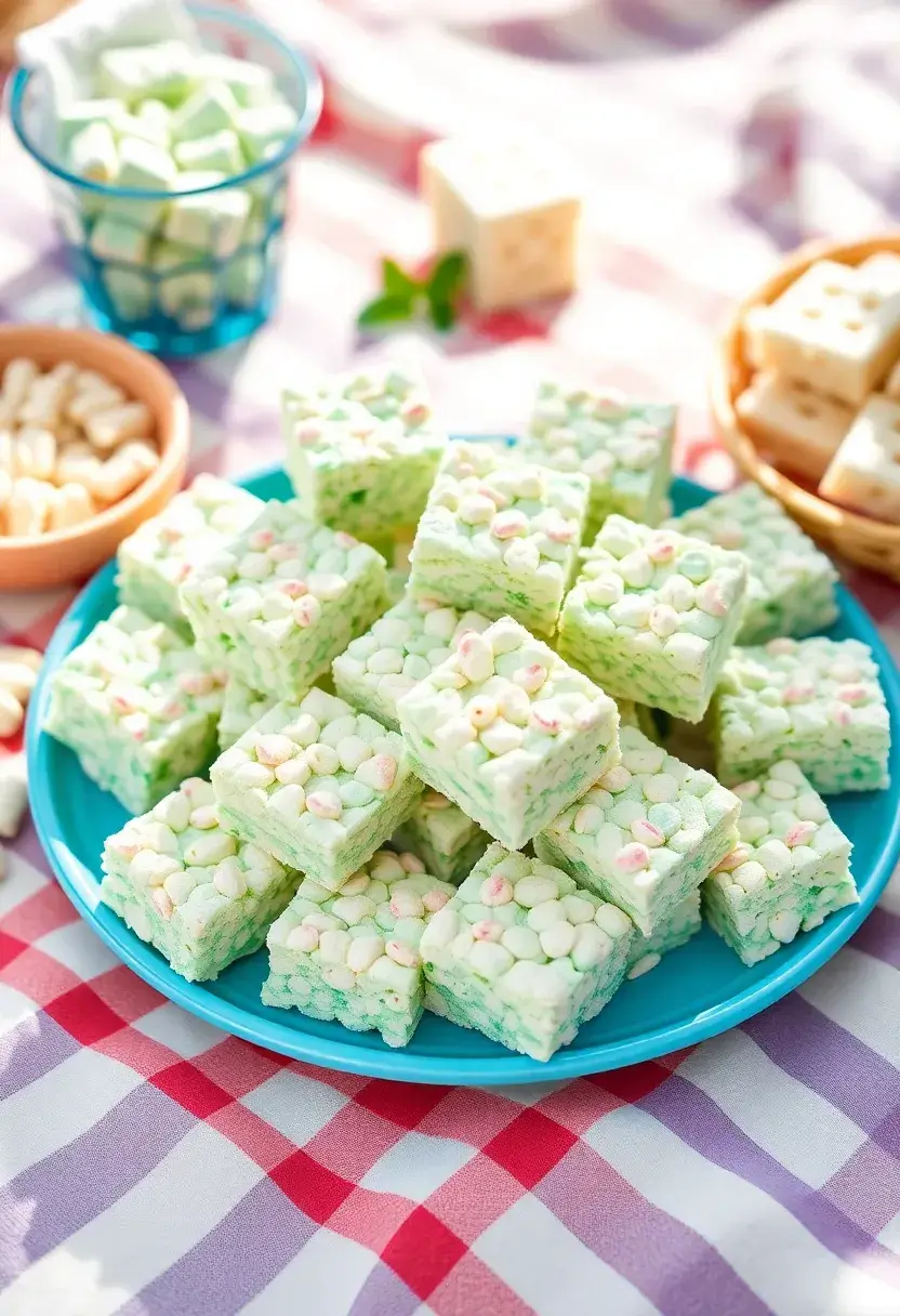 25 Mint Ice Cream Dessert Recipes That Refresh Your Day 17 25 Mint Ice Cream Dessert Recipes That Refresh Your Day - 17. Mint Ice Cream Rice Crispy Treats