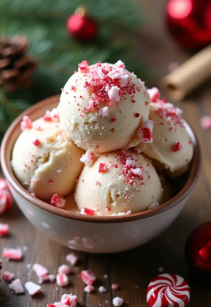 25 Ninja Creami Ice Cream Recipes Christmas Holiday Favorites - 1. Peppermint Bark Ice Cream