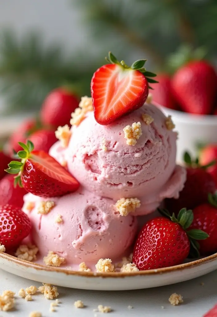 25 Ninja Creami Ice Cream Recipes Christmas Holiday Favorites - 16. Strawberry Shortcake Ice Cream