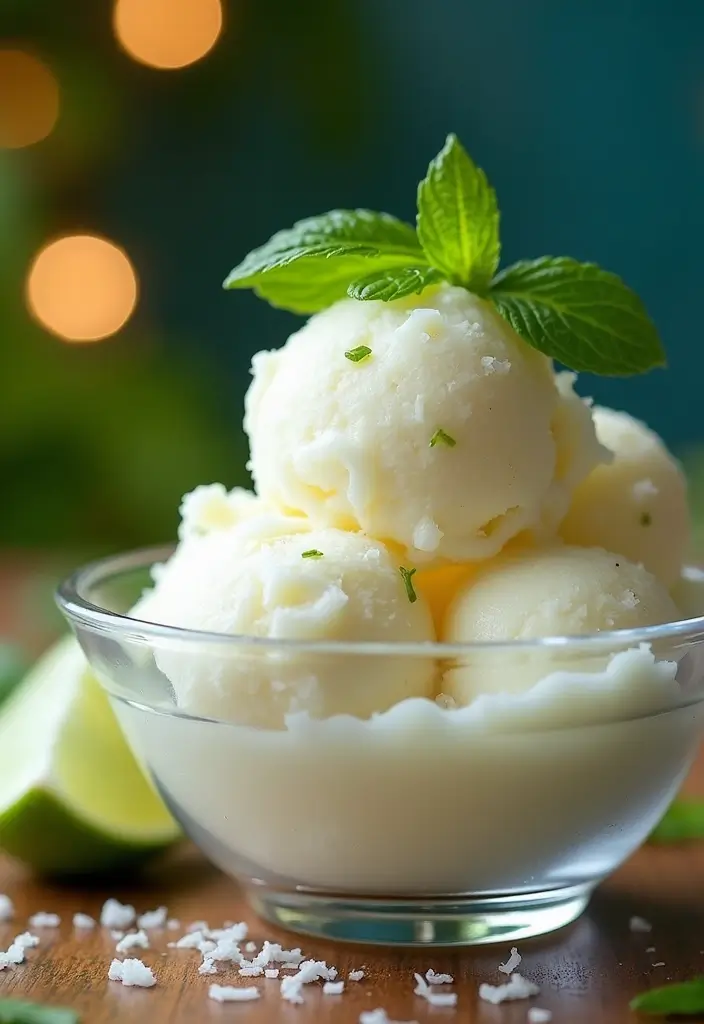 25 Ninja Creami Ice Cream Recipes Christmas Holiday Favorites - 17. Coconut Lime Sorbet