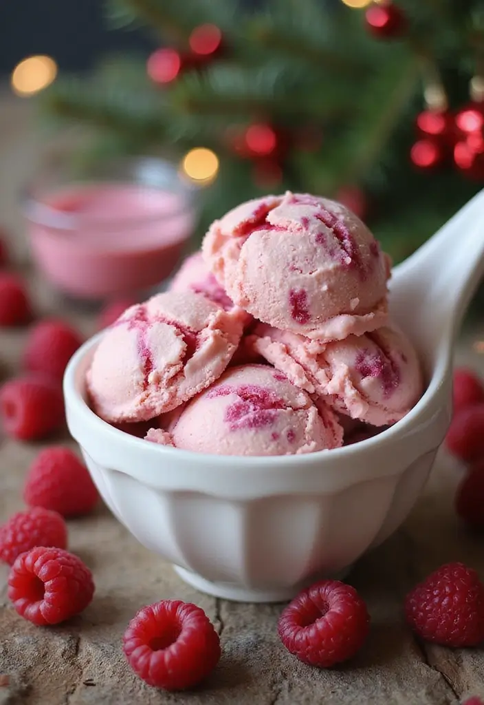 25 Ninja Creami Ice Cream Recipes Christmas Holiday Favorites - 19. Raspberry Ripple Ice Cream