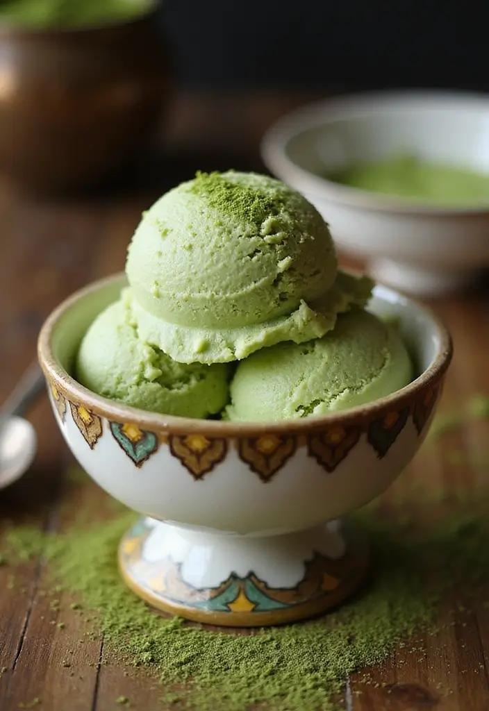 25 Ninja Creami Ice Cream Recipes Christmas Holiday Favorites - 20. Matcha Green Tea Ice Cream