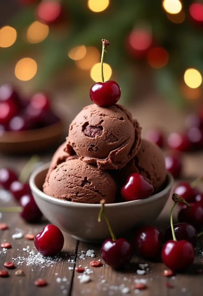 25 Ninja Creami Ice Cream Recipes Christmas Holiday Favorites - 21. Chocolate Cherry Ice Cream