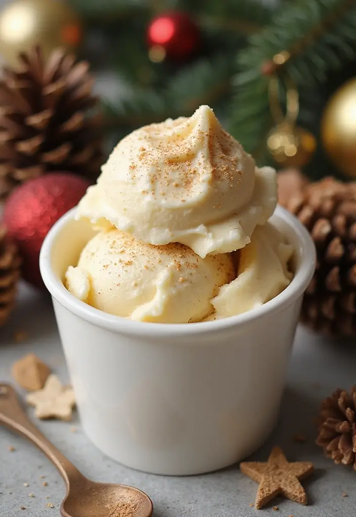 25 Ninja Creami Ice Cream Recipes Christmas Holiday Favorites - 3. Eggnog Ice Cream