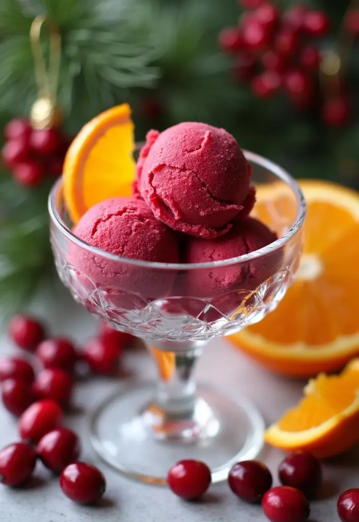 25 Ninja Creami Ice Cream Recipes Christmas Holiday Favorites - 4. Cranberry Orange Sorbet