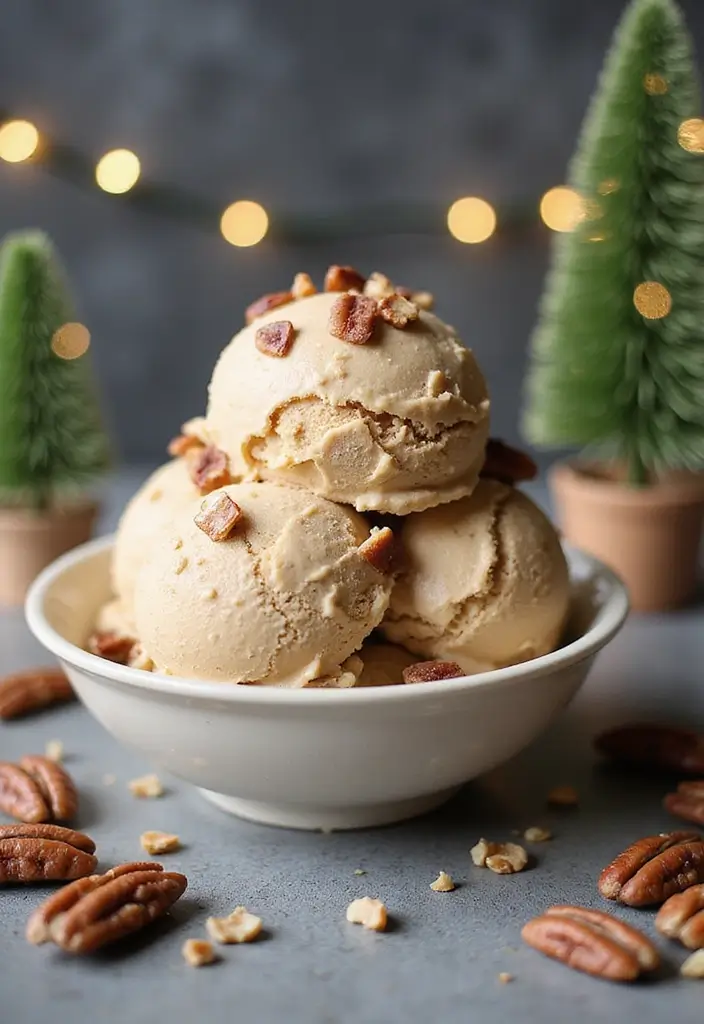25 Ninja Creami Ice Cream Recipes Christmas Holiday Favorites - 6. Pecan Pie Ice Cream