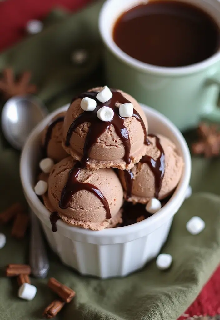 25 Ninja Creami Ice Cream Recipes Christmas Holiday Favorites - 9. Hot Cocoa Ice Cream