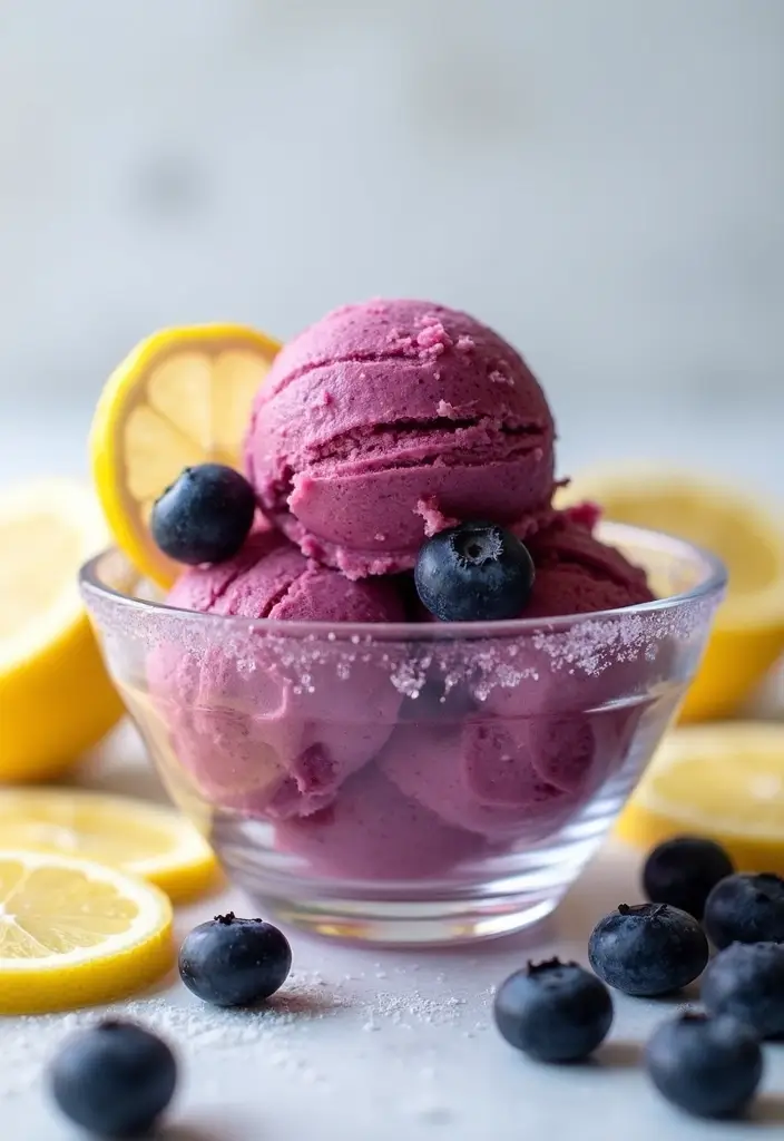25 Nostalgia Ice Cream Maker Recipes Family Friendly 9 25 Nostalgia Ice Cream Maker Recipes Family Friendly - 9. Blueberry Lemonade Sorbet