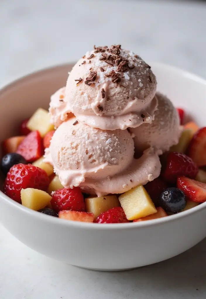 25 Peppermint Ice Cream Dessert Recipes Festive and Fresh - 13. Peppermint Ice Cream Fruit Salad