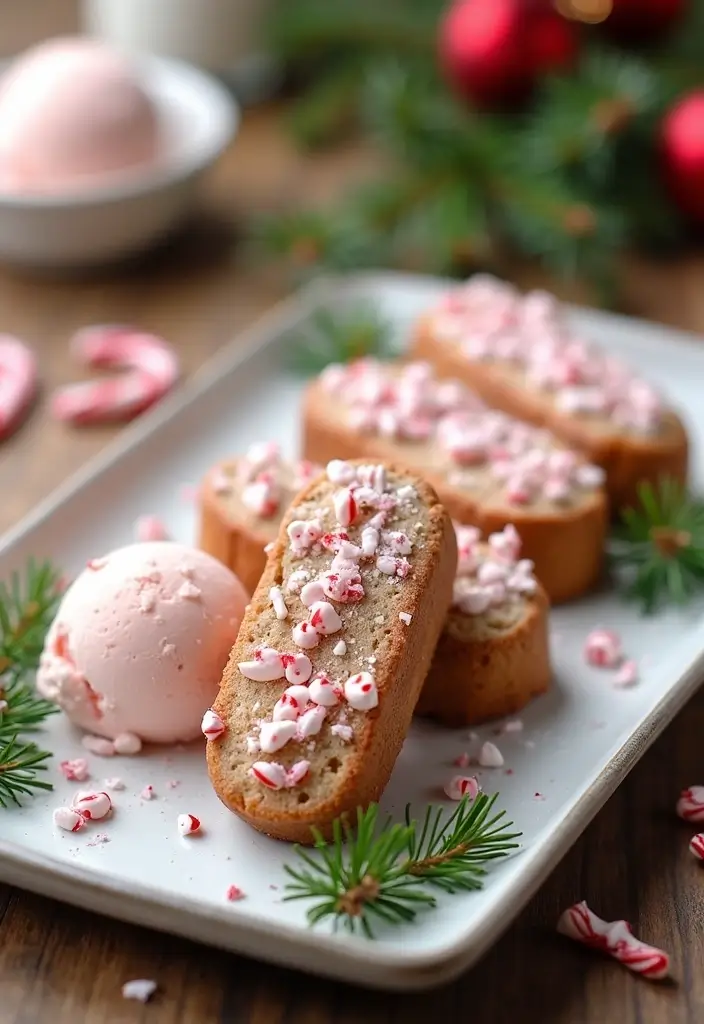 25 Peppermint Ice Cream Dessert Recipes Festive and Fresh - 15. Peppermint Ice Cream Biscotti