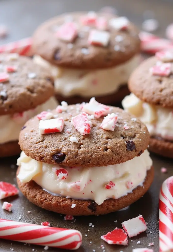 25 Peppermint Ice Cream Dessert Recipes Festive and Fresh - 6. Peppermint Ice Cream Sandwiches