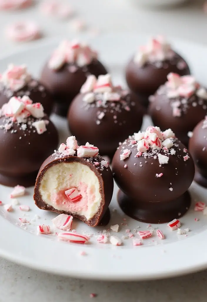 25 Peppermint Ice Cream Dessert Recipes Festive and Fresh - 7. Peppermint Ice Cream Truffles