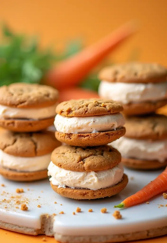 26 Creative Ice Cream Sandwich Recipes You’ll Want to Save 13 26 Creative Ice Cream Sandwich Recipes You’ll Want to Save - 13. Carrot Cake Ice Cream Sandwiches