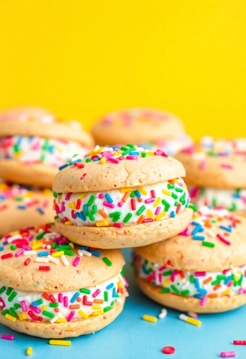 26 Creative Ice Cream Sandwich Recipes You’ll Want to Save 19 26 Creative Ice Cream Sandwich Recipes You’ll Want to Save - 19. Funfetti Ice Cream Sandwiches