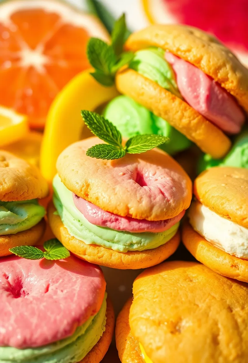 26 Creative Ice Cream Sandwich Recipes You’ll Want to Save 20 26 Creative Ice Cream Sandwich Recipes You’ll Want to Save - 20. Tropical Fruit Ice Cream Sandwiches