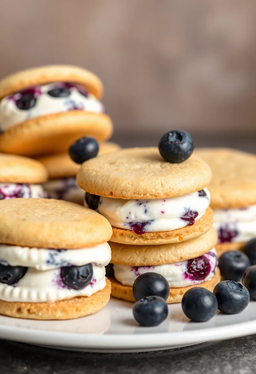 26 Creative Ice Cream Sandwich Recipes You’ll Want to Save 25 26 Creative Ice Cream Sandwich Recipes You’ll Want to Save - 25. Blueberry Cheesecake Ice Cream Sandwiches