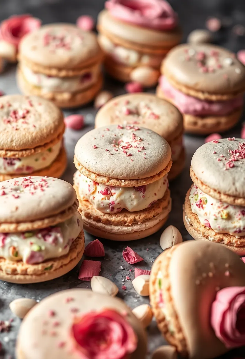 26 Creative Ice Cream Sandwich Recipes You’ll Want to Save 26 26 Creative Ice Cream Sandwich Recipes You’ll Want to Save - 26. Pistachio Rose Ice Cream Sandwiches