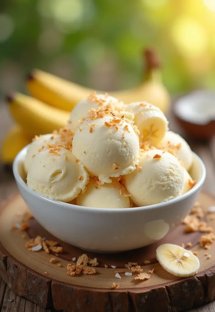 26 Fruit Ice Cream Recipes Naturally Refreshing - 1. Creamy Banana Coconut Ice Cream