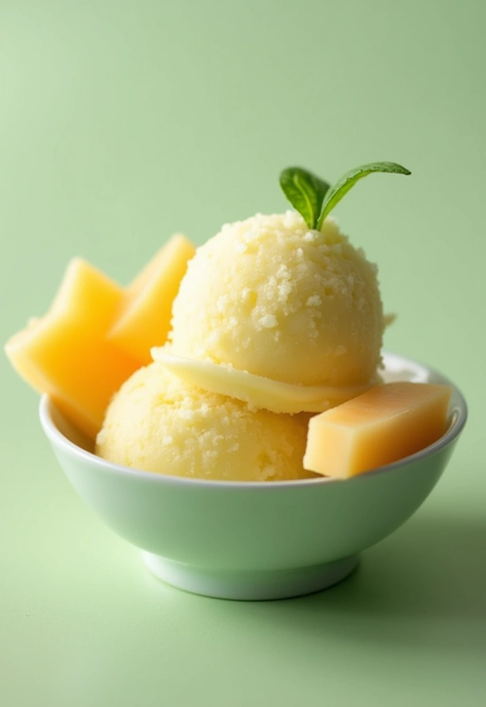 26 Fruit Ice Cream Recipes Naturally Refreshing - 12. Honeydew Melon Sorbet
