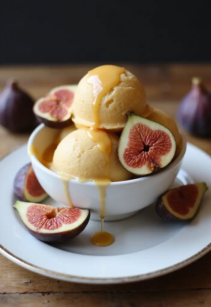 26 Fruit Ice Cream Recipes Naturally Refreshing - 18. Fig and Honey Sorbet