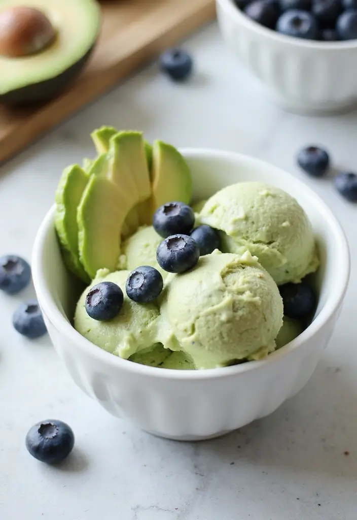 26 Fruit Ice Cream Recipes Naturally Refreshing - 4. Blueberry Avocado Ice Cream