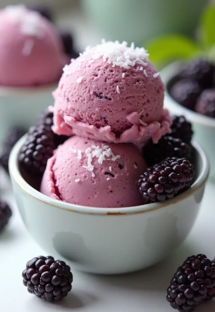 26 Fruit Ice Cream Recipes Naturally Refreshing - 9. Blackberry Coconut Ice Cream